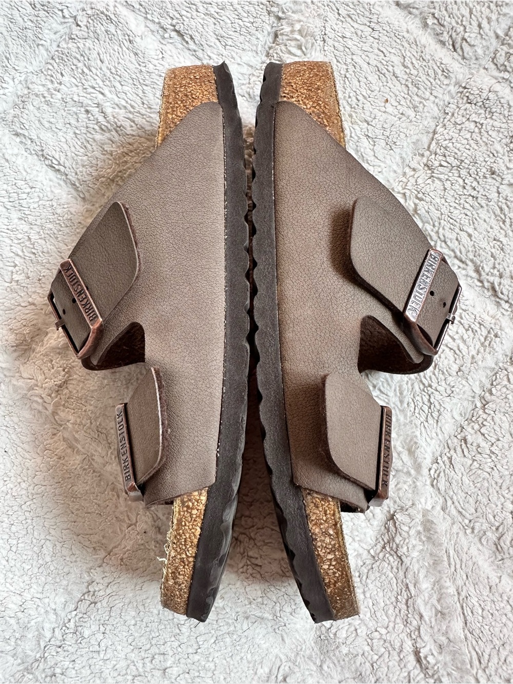 Birkenstock | Arizona Oiled Leather Tobacco Brown Two Strap Sandals | Size 39 - Picture 11 of 15